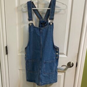 Forever 21 Denim Overall Mini Dress Y2K Women’s Size Small Casual Cute School
